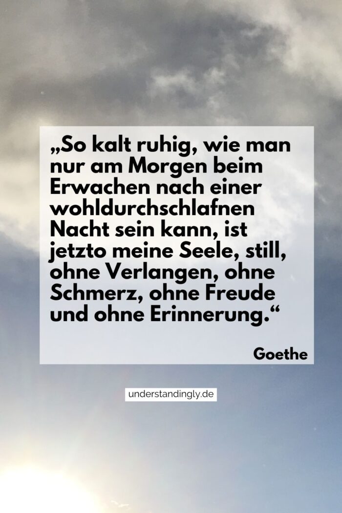 Zitat (bereits im Fließtext zitiert) von Goethe zum Depression.